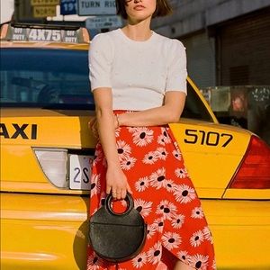 Anthropologie Floral wrap skirt